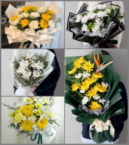 山东青岛平度市旧店镇口子村白事花束代送